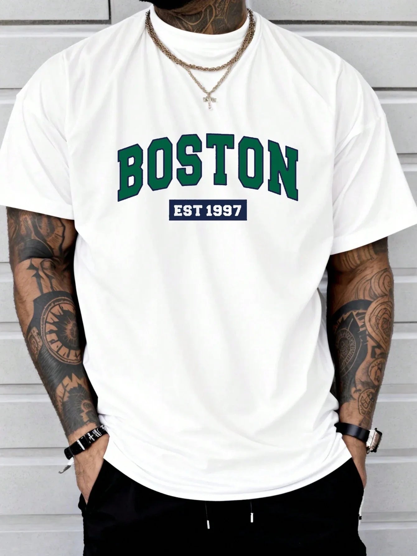Boston - Drop Shoulder Print T-Shirt