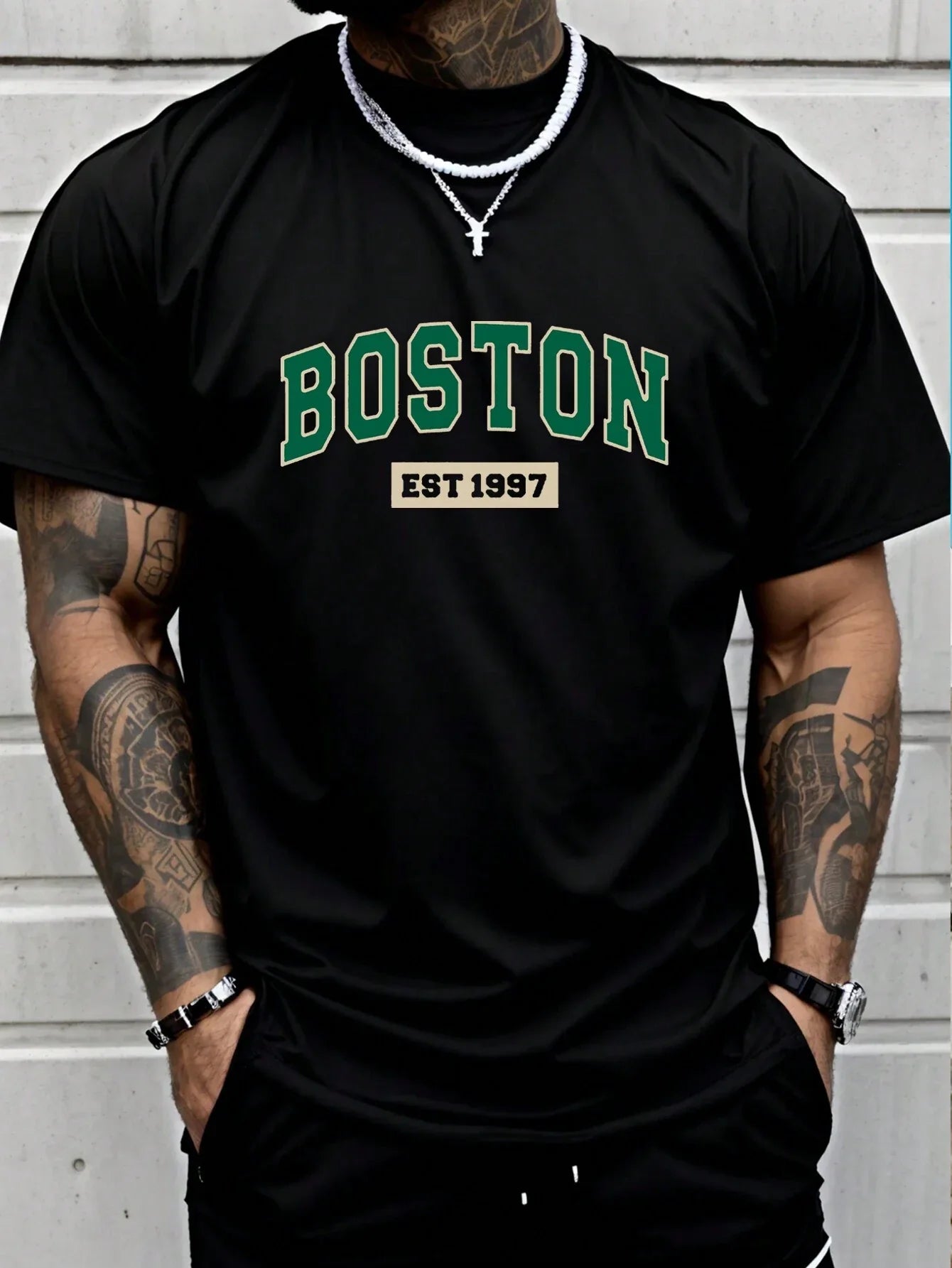 Boston - Drop Shoulder Print T-Shirt