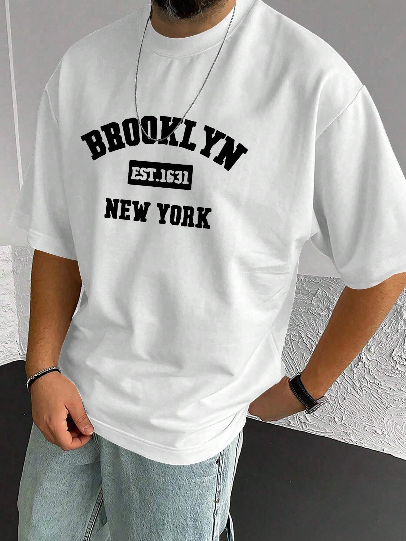 Brooklyn - Drop Shoulder Print T-Shirt