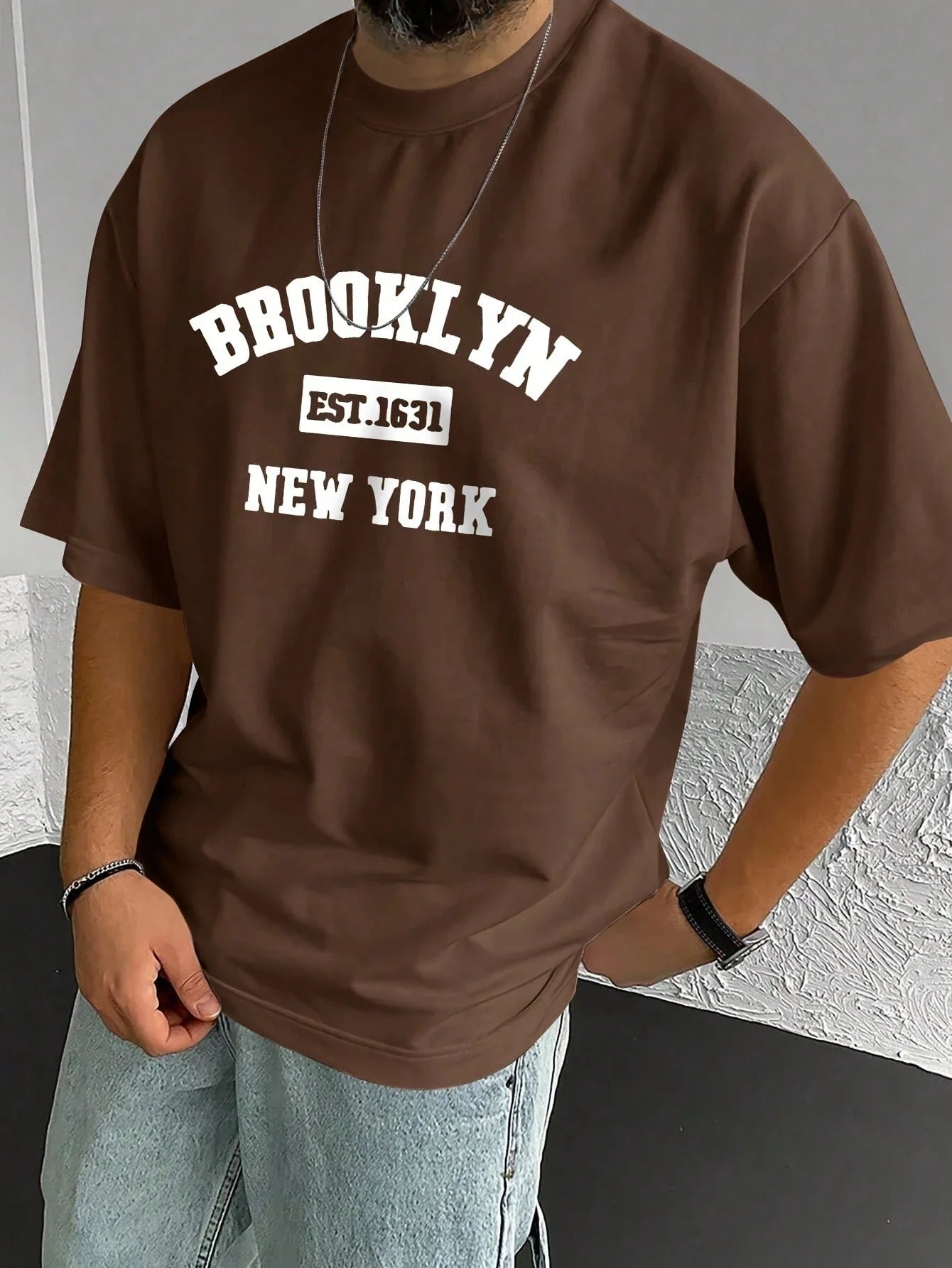 Brooklyn - Drop Shoulder Print T-Shirt