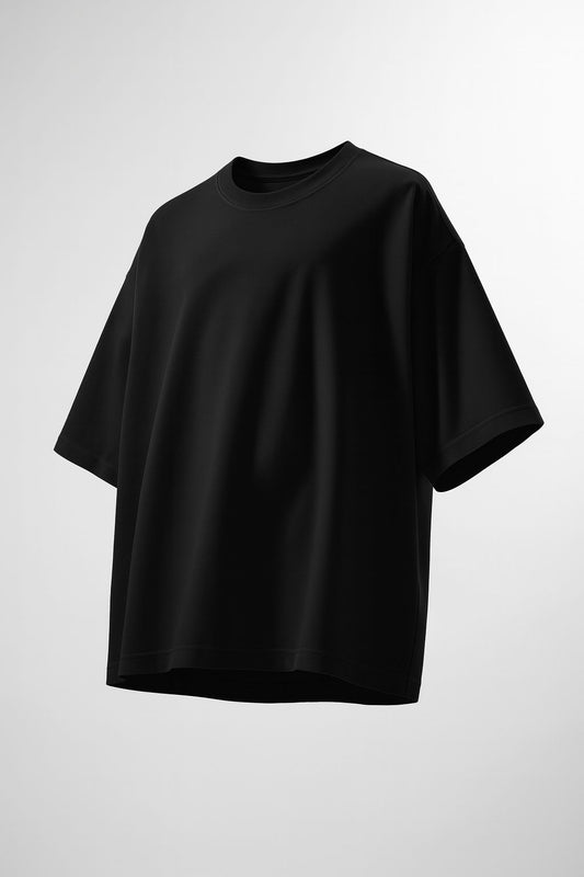 Black - Solid Drop Shoulder