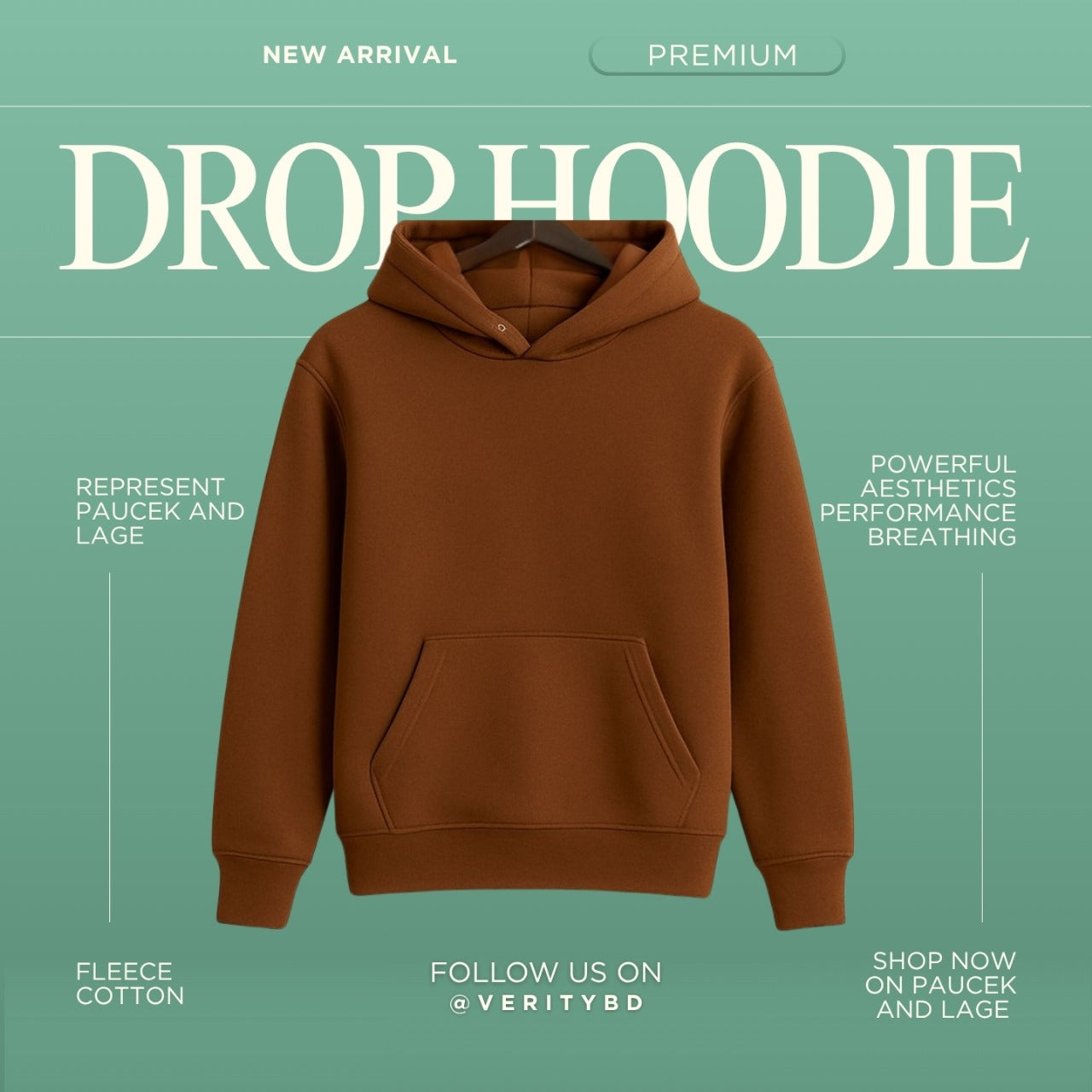 Coffee Premium Drop Shoulder Hoodie