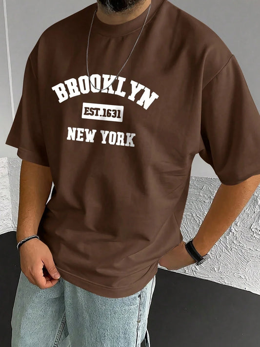 Brooklyn - Drop Shoulder Print T-Shirt